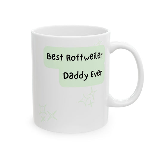 Rottweiler Peek-a-Boo Mug | Best Rottweiler Daddy Gift