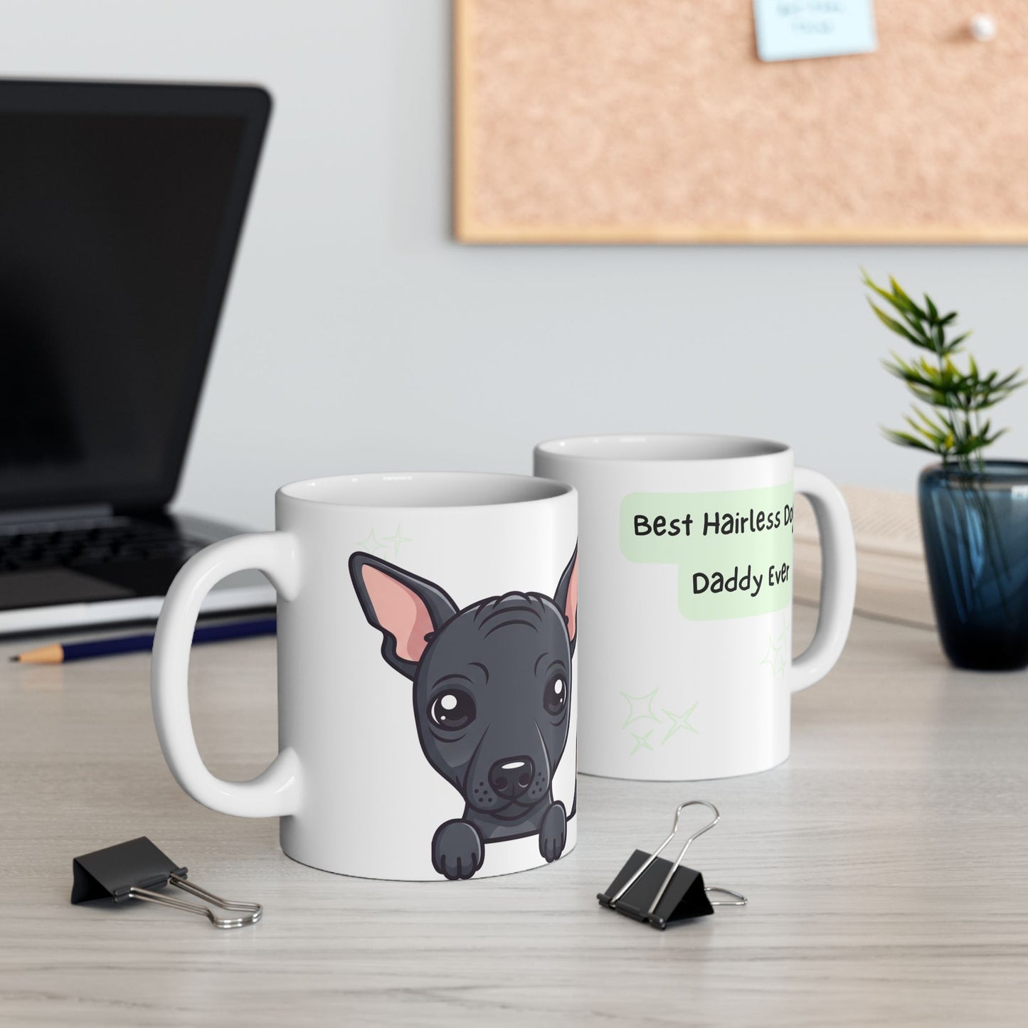 Peruvian Hairless Peek-a-Boo Mug | Best Hairless Dog Daddy Gift