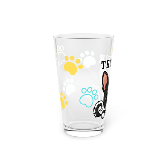 Basenji Tiny Trouble Pint Glass