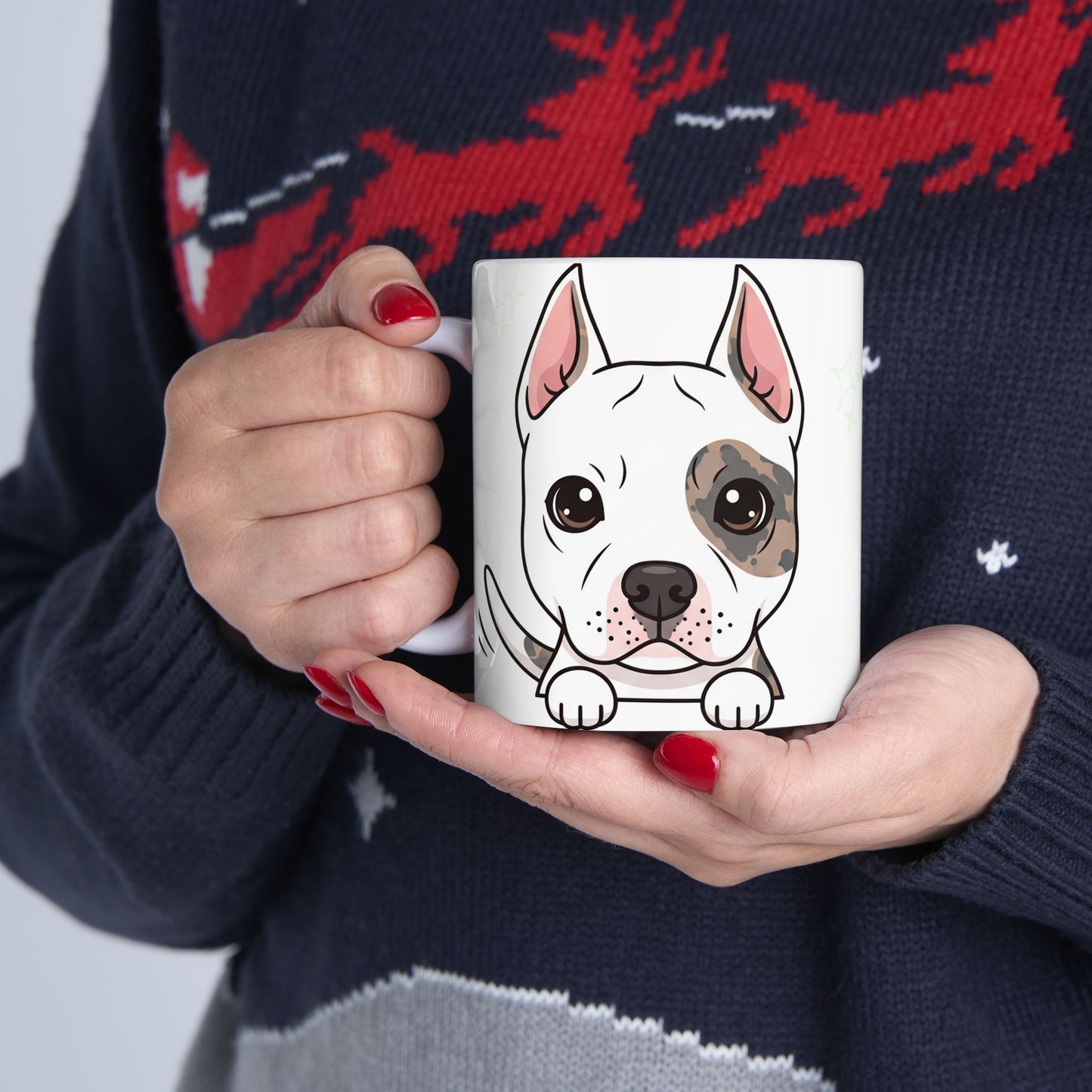 American Stafford Terrier Peek-a-Boo Mug | Best Staffy Mama