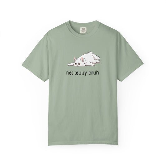 Long hair white cat Not Today Bruh T-Shirt