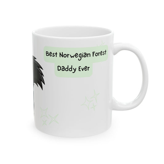 Norwegian Forest Cat Peek-a-Boo Mug | Best Norwegian Forest Daddy Gift