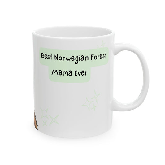 Norwegian Forest Cat Peek-a-Boo Mug | Best Norwegian Forest Mama Gift