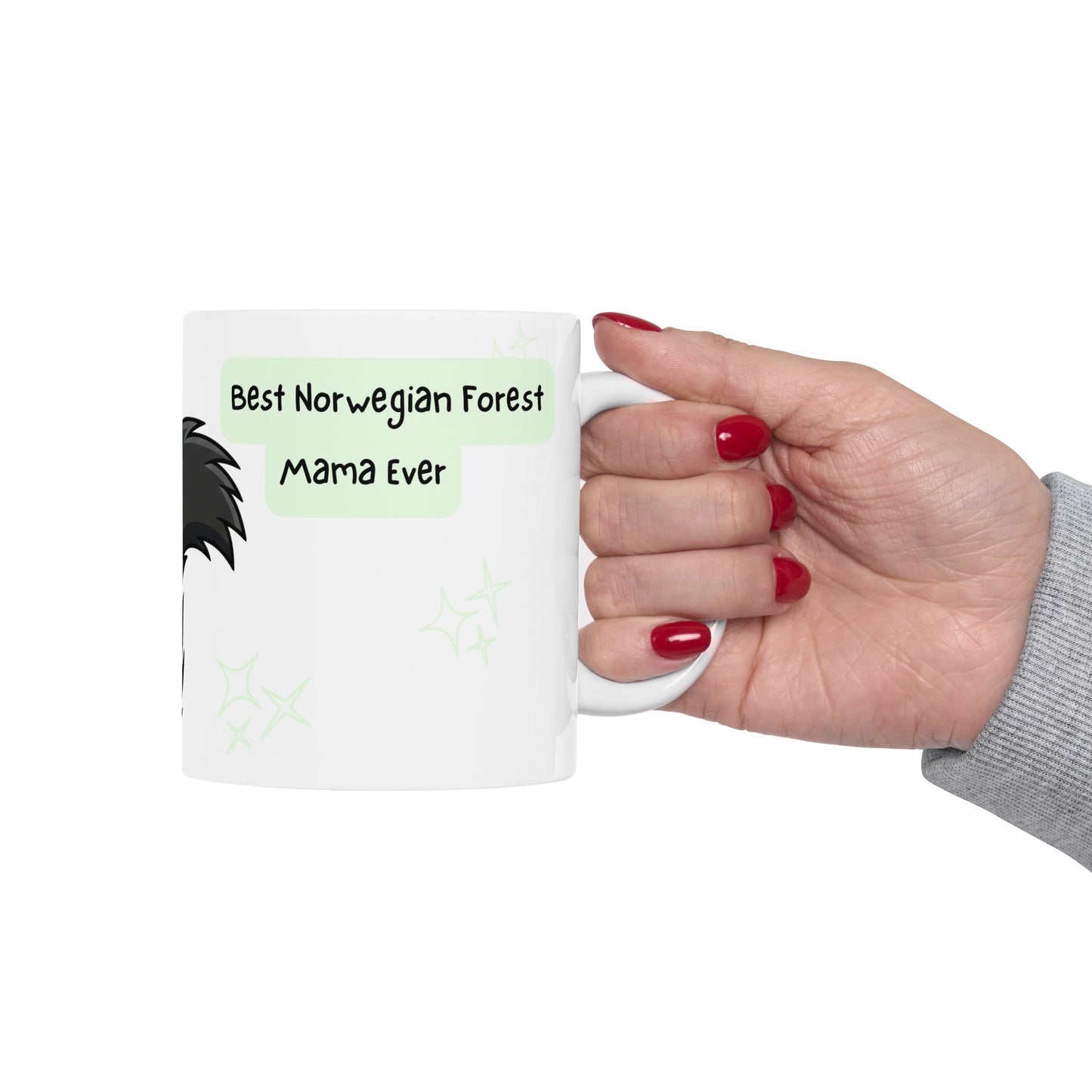 Norwegian Forest Cat Peek-a-Boo Mug | Best Norwegian Forest Mama Gift