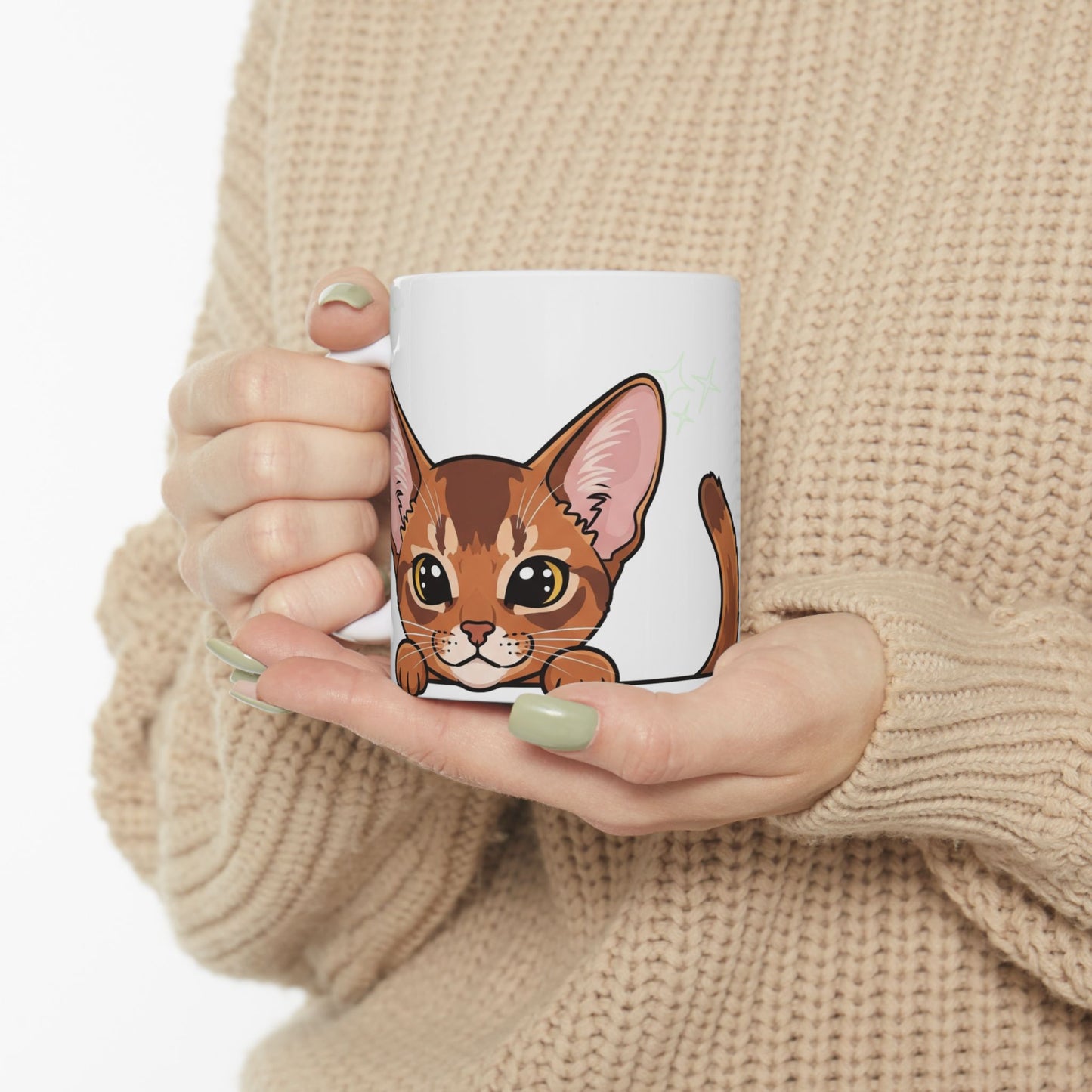 Abyssinian Peek-a-Boo Mug | Best Abyssinian Daddy Gift