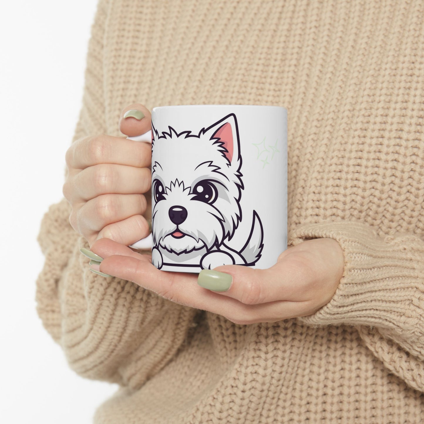 West Highland Terrier Peek-a-Boo Mug | Best Westie Daddy Gift