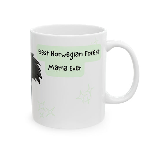 Norwegian Forest Cat Peek-a-Boo Mug | Best Norwegian Forest Mama Gift