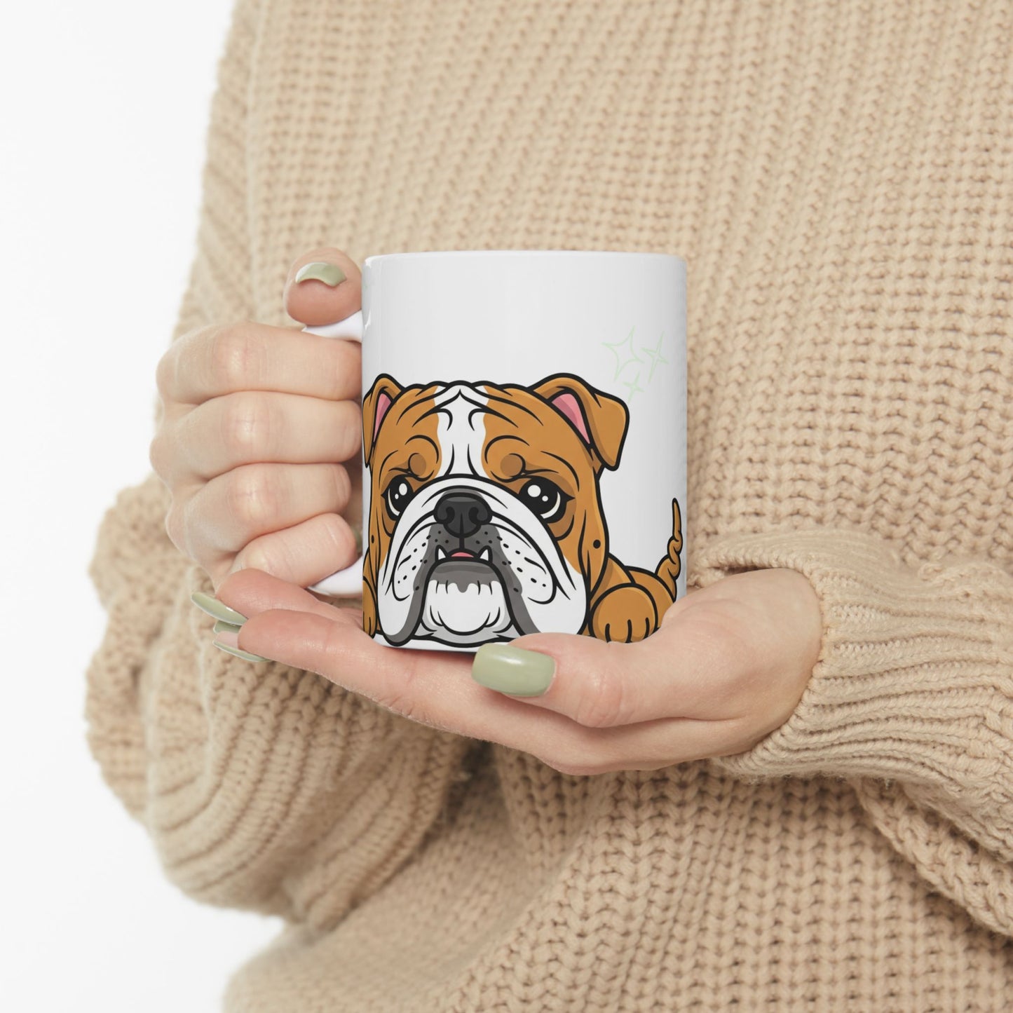 Bulldog Peek-a-Boo Mug | Best Bulldog Mama Gift