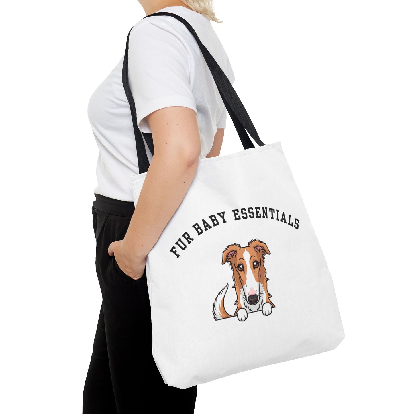 Borzoi FurBaby Tote Bag