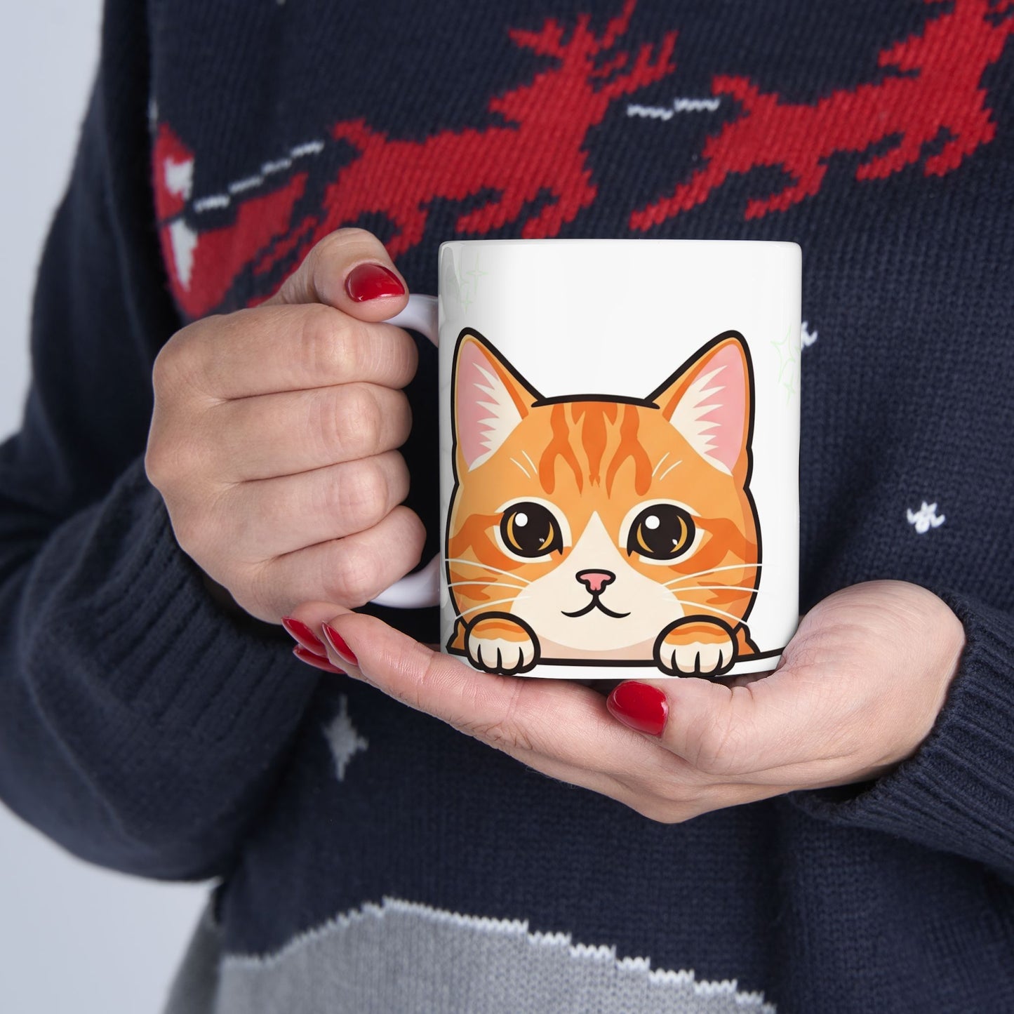 Cat Peek-a-Boo Mug | Best Cat Daddy Gift