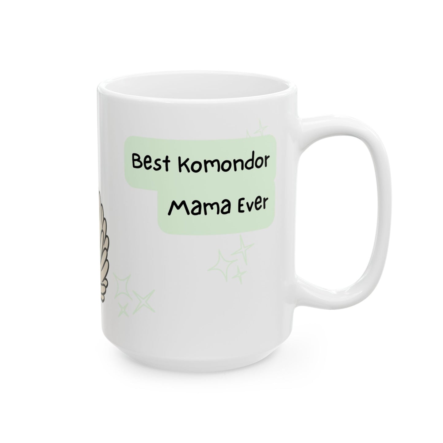 Komondor Peek-a-Boo Mug | Best Komondor Mama Gift
