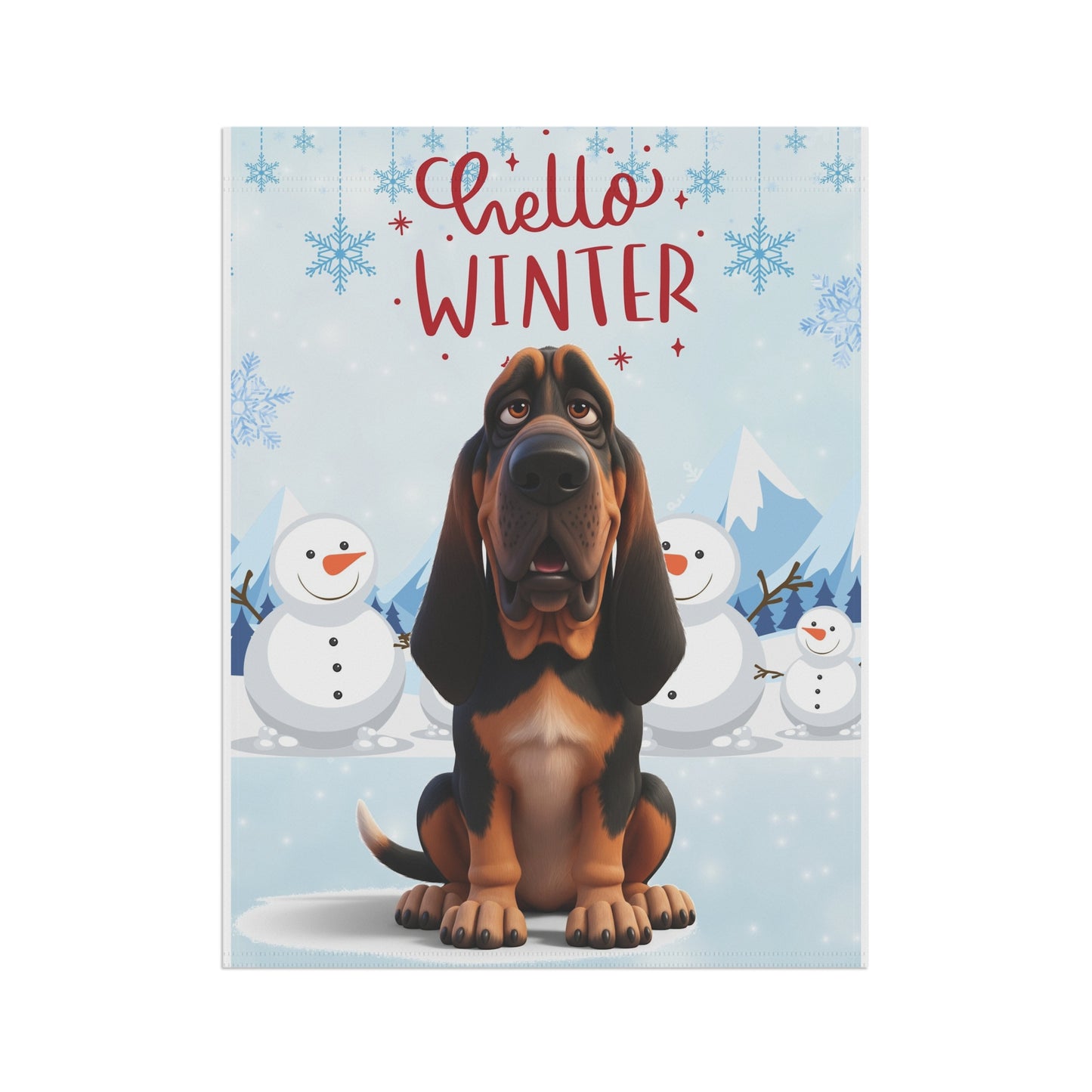 Bloodhound Hello Winter Garden Banner