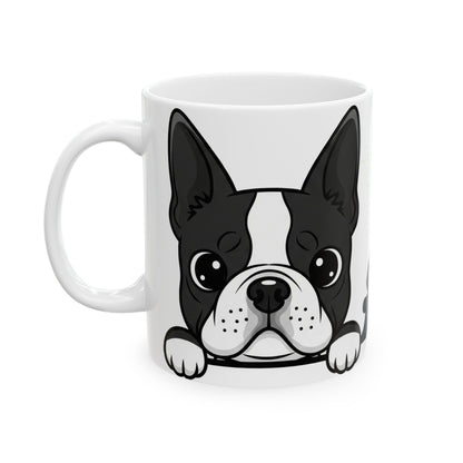 Boston Terrier Peek-a-Boo Mug | Best Boston Terrier Daddy Gift