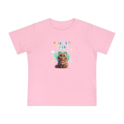 Long hair Brown Tabby Cat Favorite Furball Baby Tee