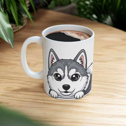 Husky Peek-a-Boo Mug | Best Husky Mama Gift