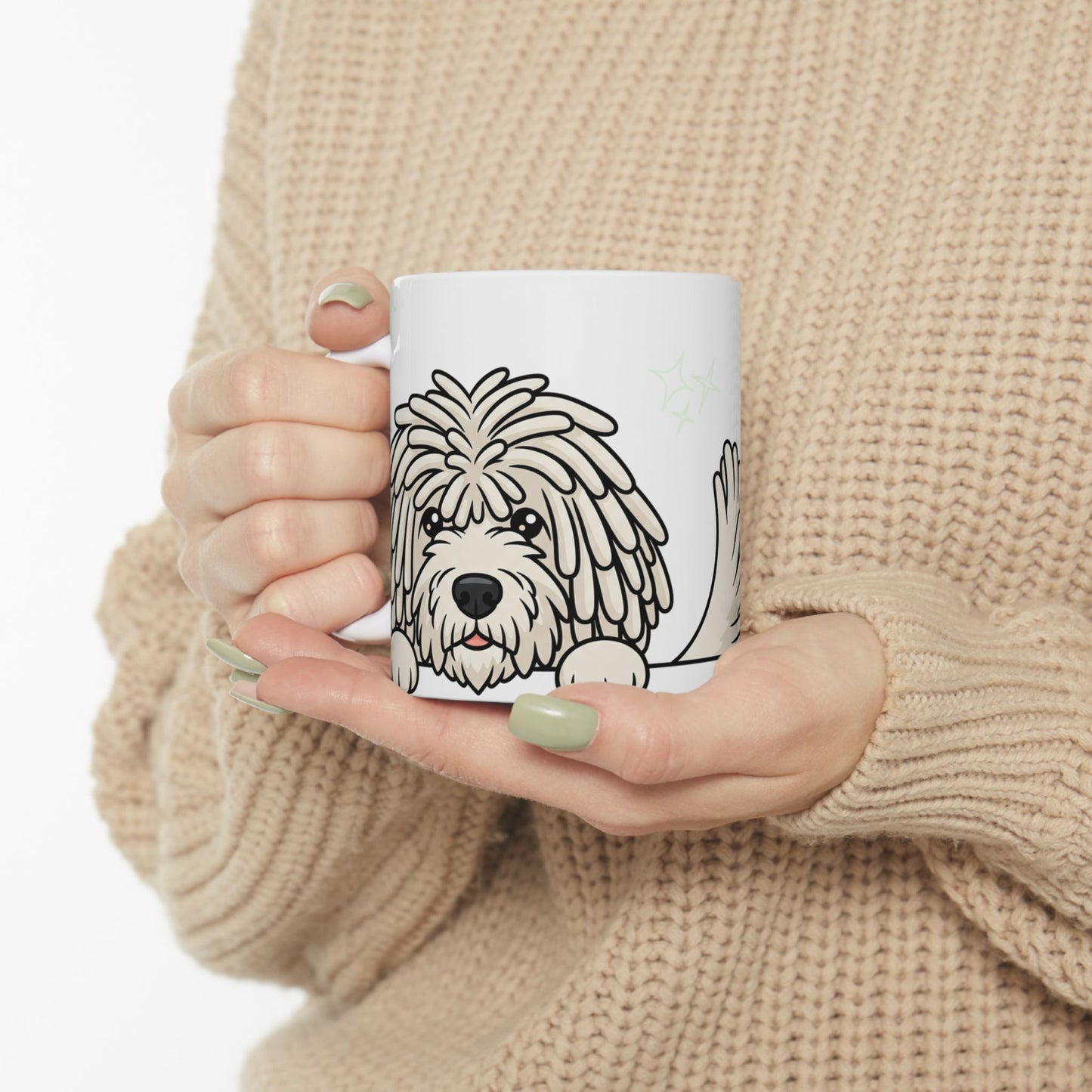 Komondor Peek-a-Boo Mug | Best Komondor Daddy Gift