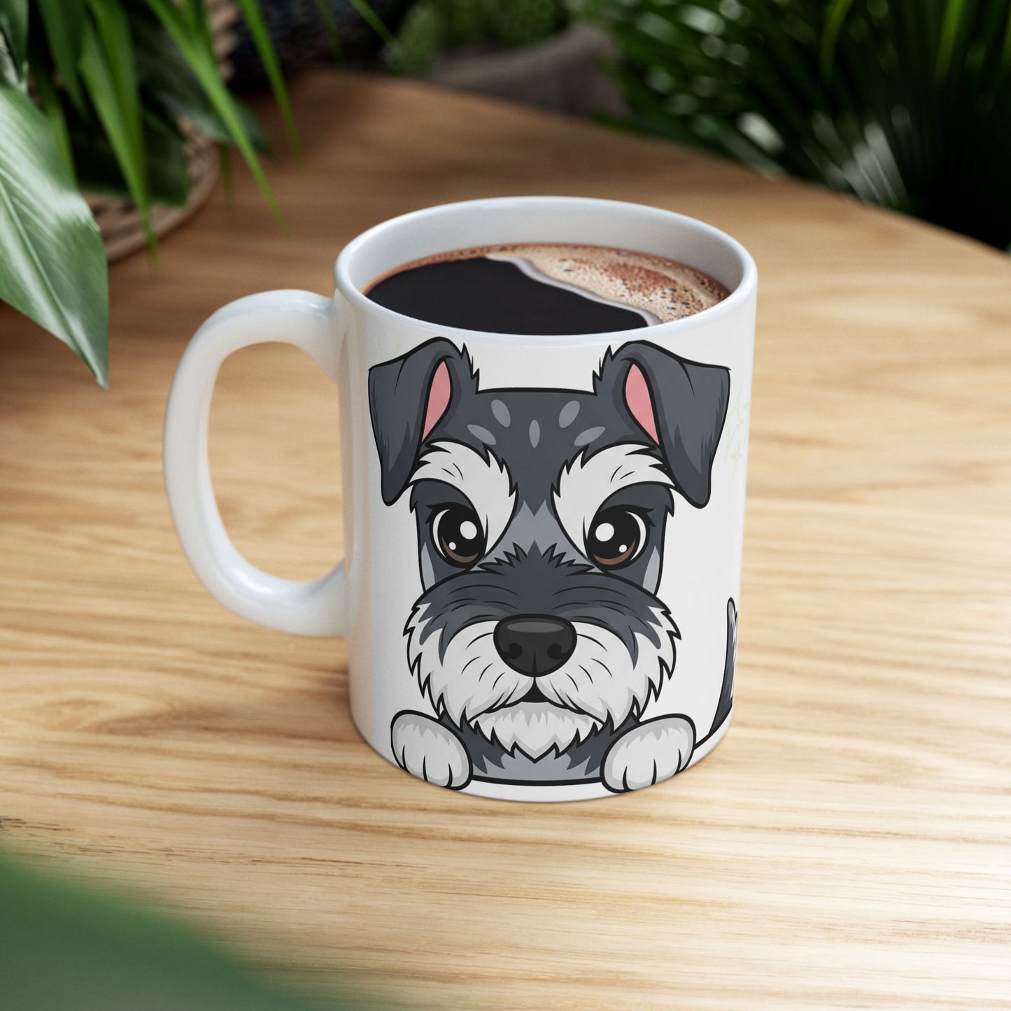 Mini Schnauzer Peek-a-Boo Mug | Best Schnauzer Mama Gift