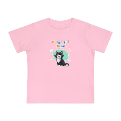 Long hair Tuxedo Cat Favorite Furball Baby Tee