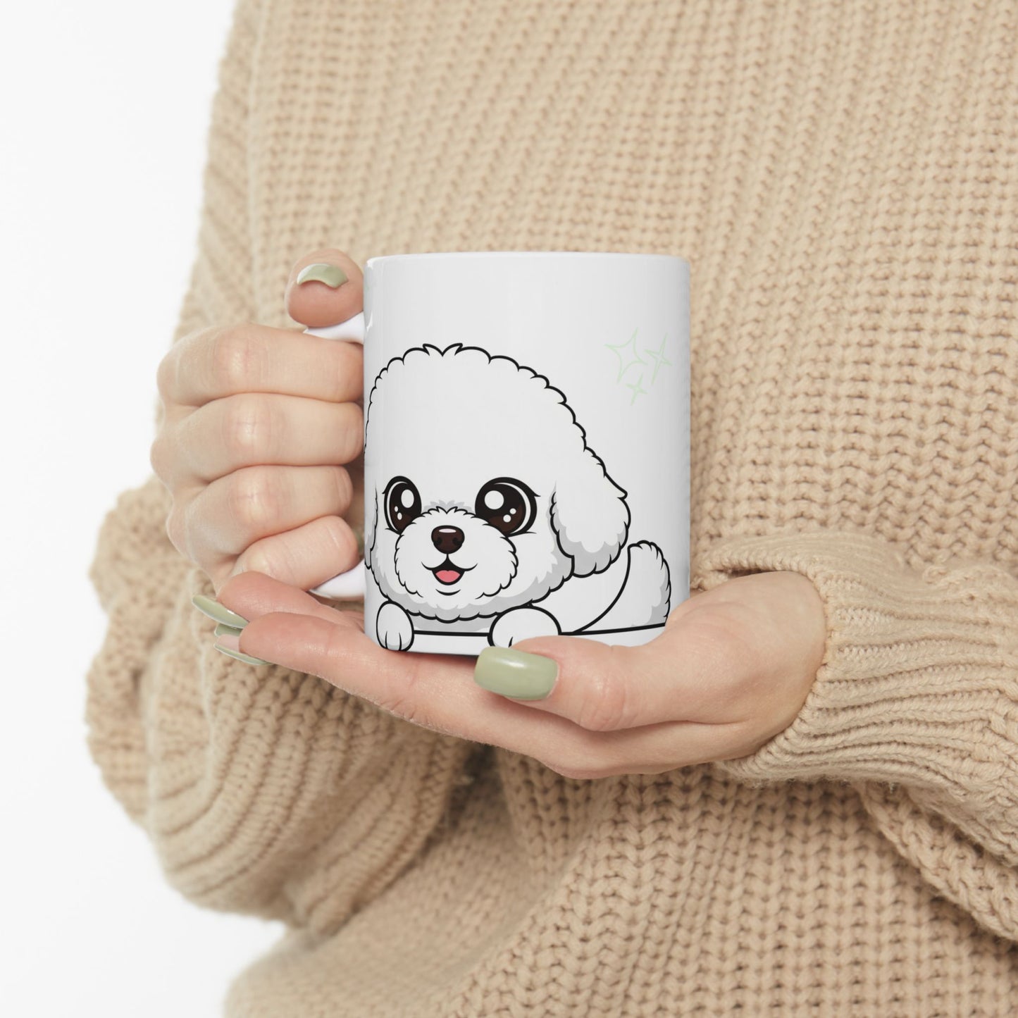 Bichon Frise Peek-a-Boo Mug | Best Bichon Frise Daddy Gift