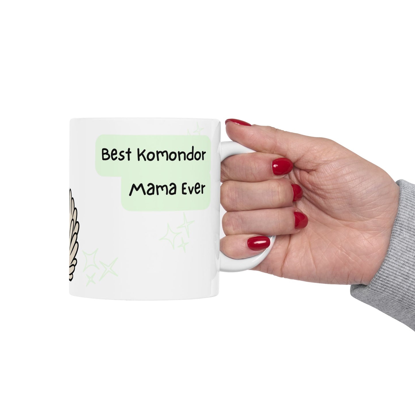 Komondor Peek-a-Boo Mug | Best Komondor Mama Gift