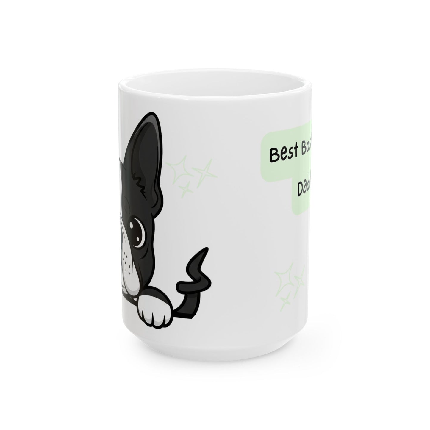 Boston Terrier Peek-a-Boo Mug | Best Boston Terrier Daddy Gift