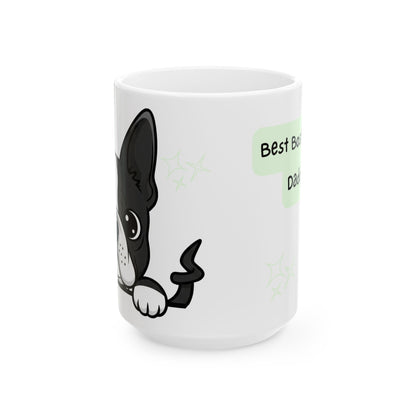 Boston Terrier Peek-a-Boo Mug | Best Boston Terrier Daddy Gift