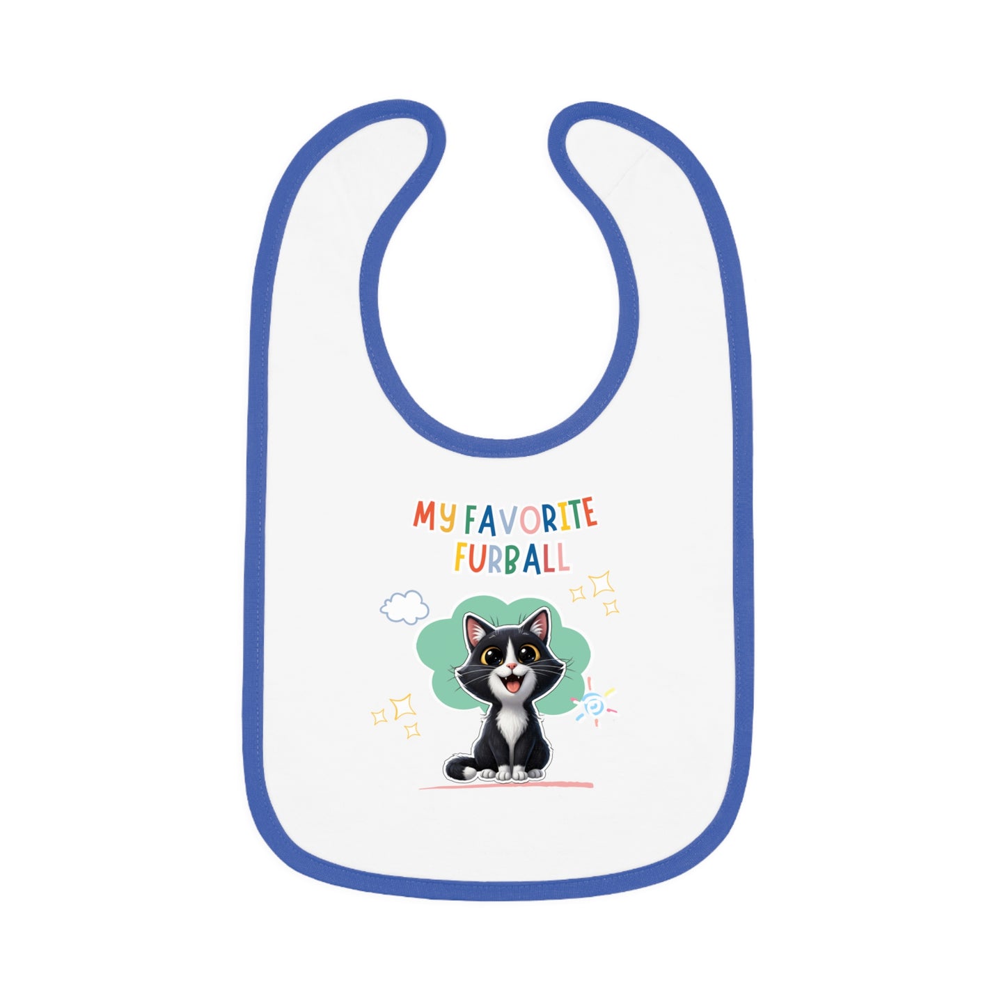 Shorthair Tuxedo Cat Favorite Furball Baby Bib