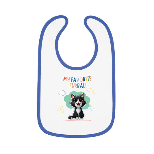 Shorthair Tuxedo Cat Favorite Furball Baby Bib