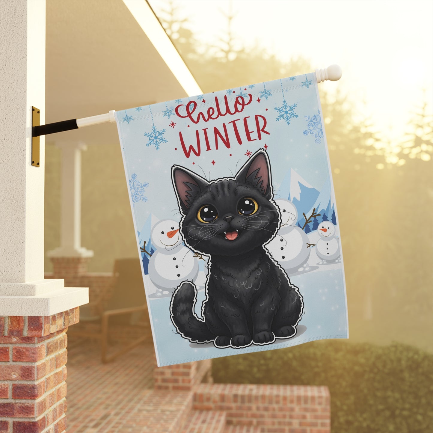Selkirk Rex Hello Winter Garden Banner
