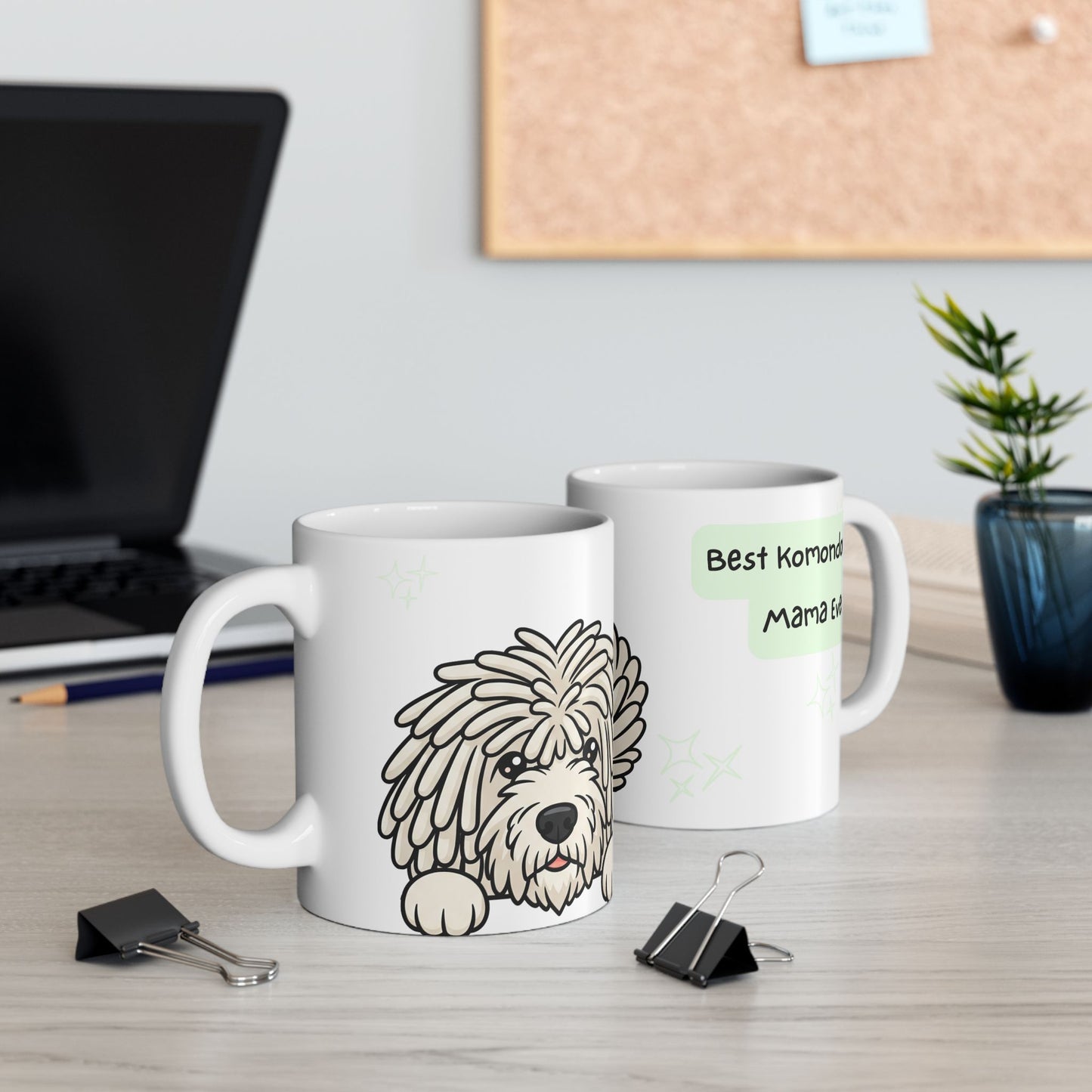 Komondor Peek-a-Boo Mug | Best Komondor Mama Gift