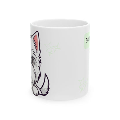 West Highland Terrier Peek-a-Boo Mug | Best Westie Daddy Gift