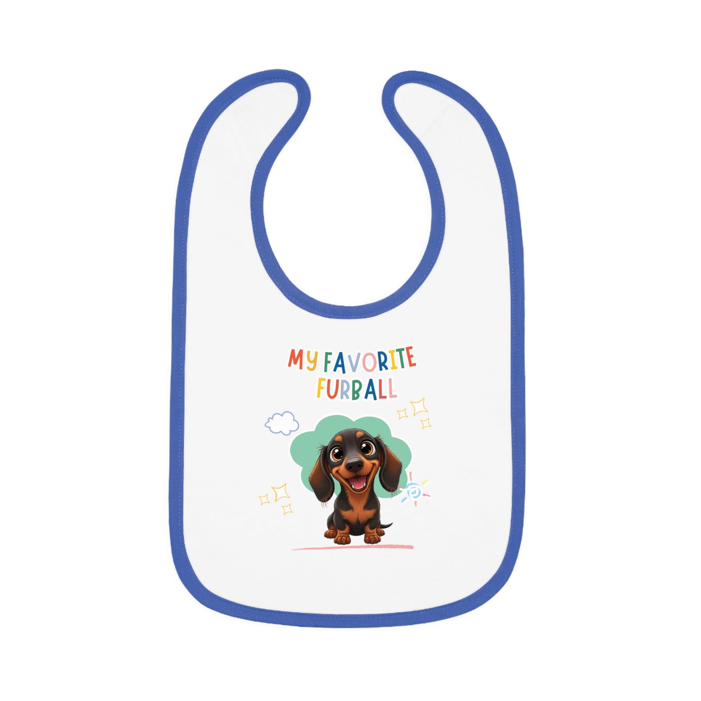 Dacshund Favorite Furball Baby Bib
