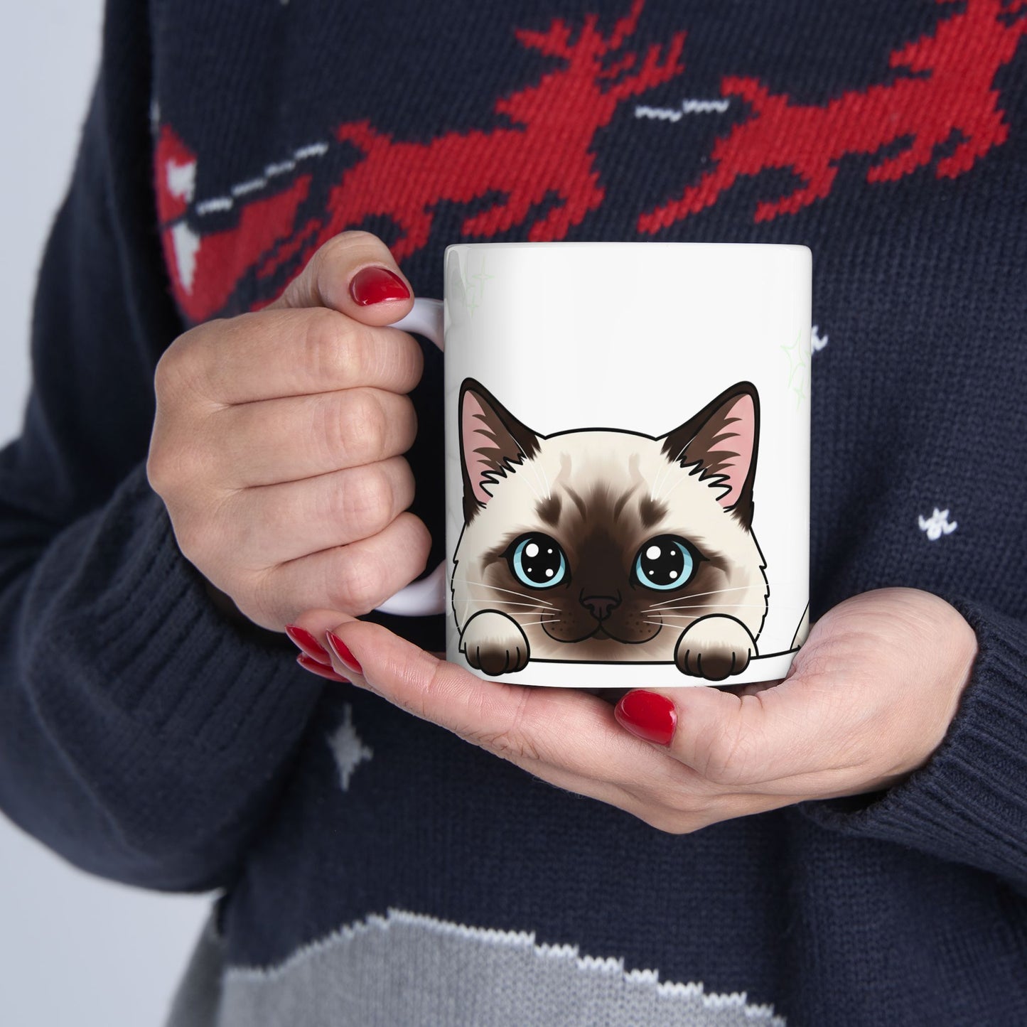 Siamese Peek-a-Boo Mug | Best Siamese Mama Gift