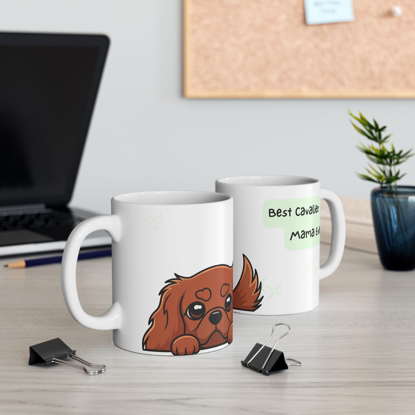Cavalier King Charles Spaniel Peek-a-Boo Mug | Best Cavalier Mama Gift