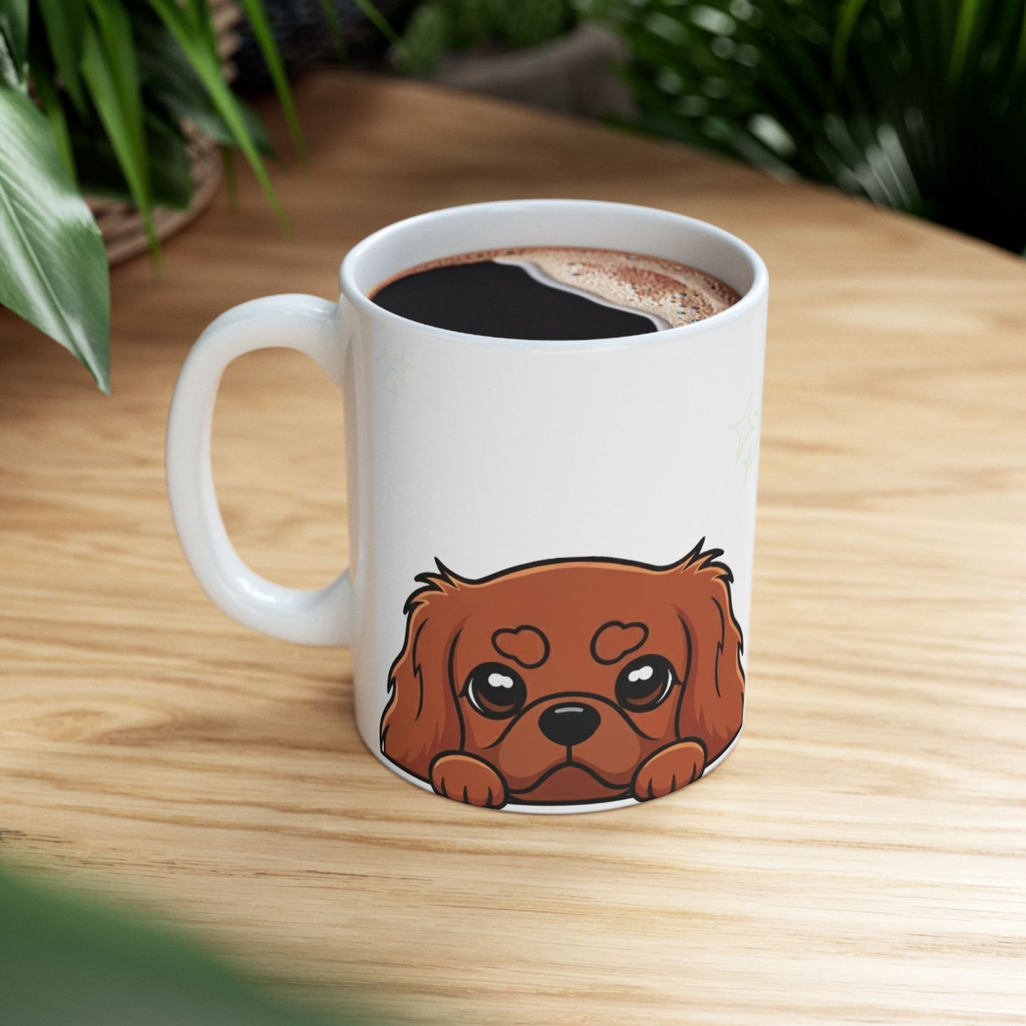 Cavalier King Charles Spaniel Peek-a-Boo Mug | Best Cavalier Mama Gift