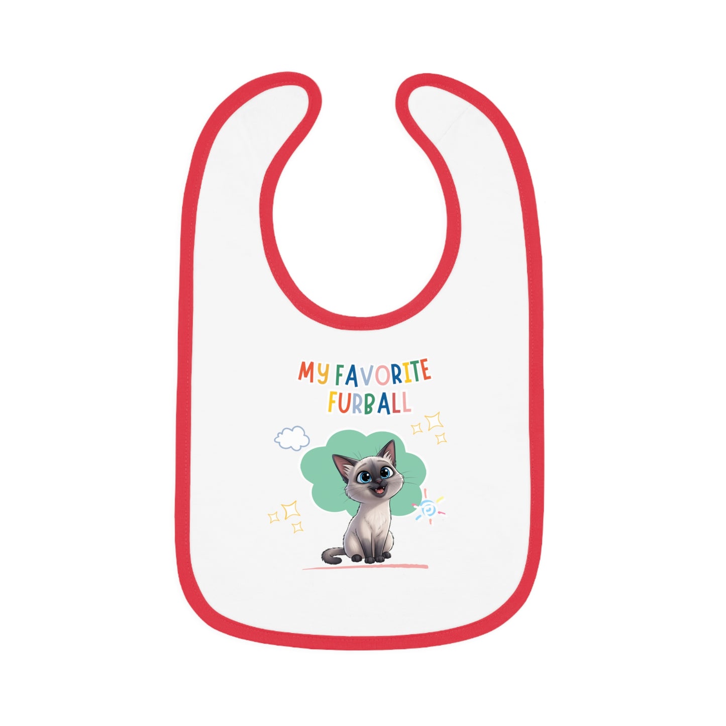 Siamese Cat Favorite Furball Baby Bib