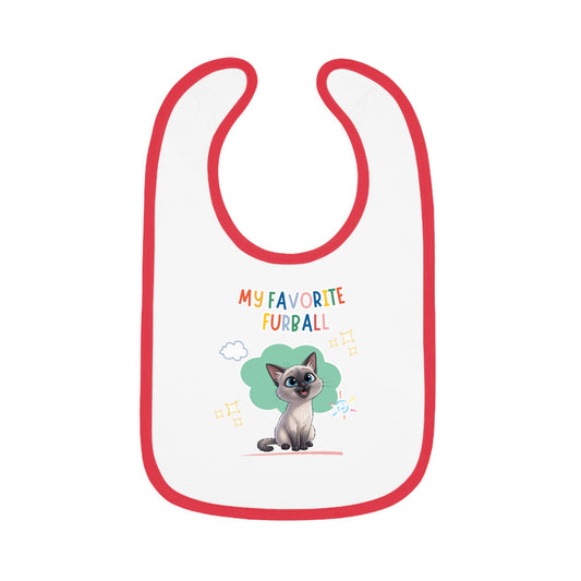 Siamese Cat Favorite Furball Baby Bib