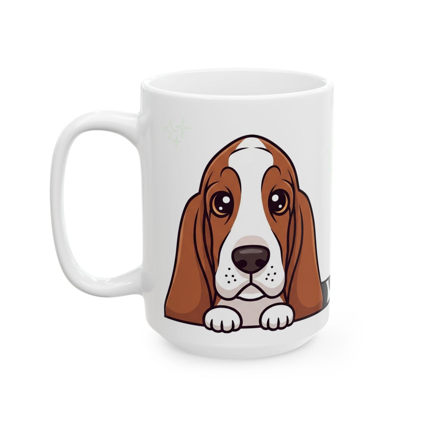 Bassethound Peek-a-Boo Mug | Best Bassethound Daddy