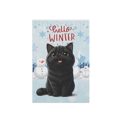 Exotic Shorthair Hello Winter Garden Banner
