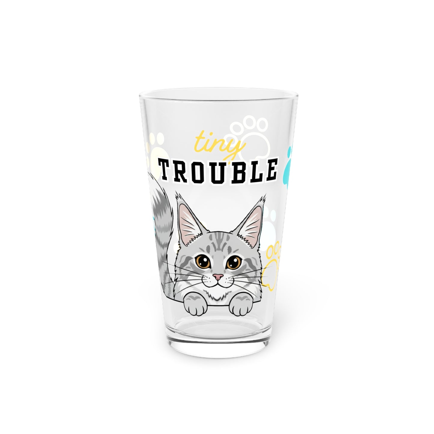 Maine Coon Tiny Trouble Pint Glass