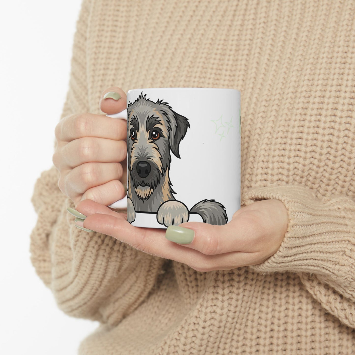 Irish Wolfhound Peek-a-Boo Mug | Best Irish Wolfhound Mama Gift