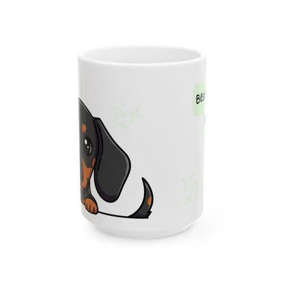Dachshund Peek-a-Boo Mug | Best Weenie Daddy Gift