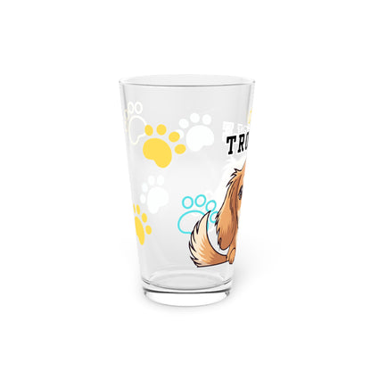 Dacshund Tiny Trouble Pint Glass