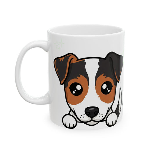 Jack Russell Terrier Peek-a-Boo Mug | Best Jack Russell Daddy