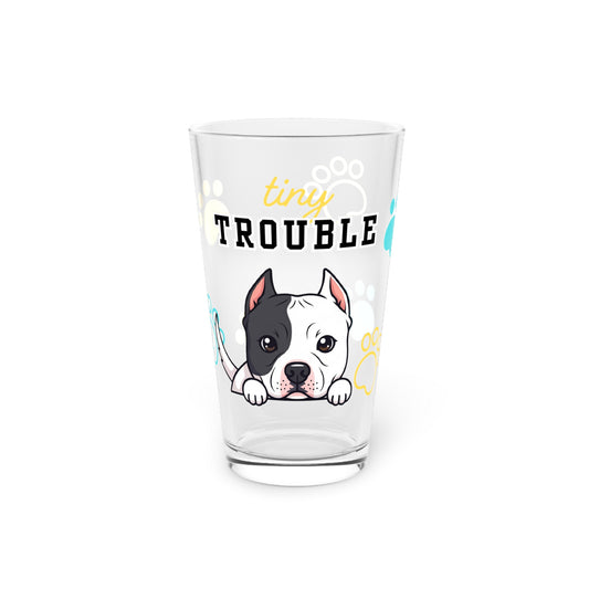 Pitbull Tiny Trouble Pint Glass
