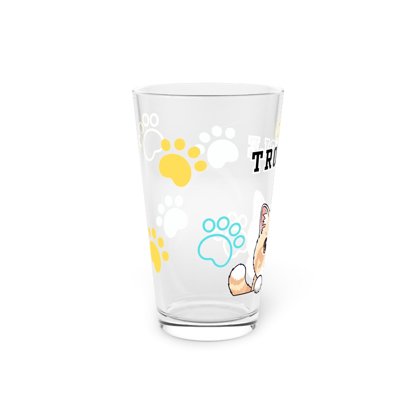 Exotic Shorthair Tiny Trouble Pint Glass