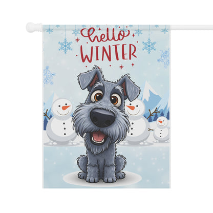 Kerry Blue Hello Winter Garden Banner