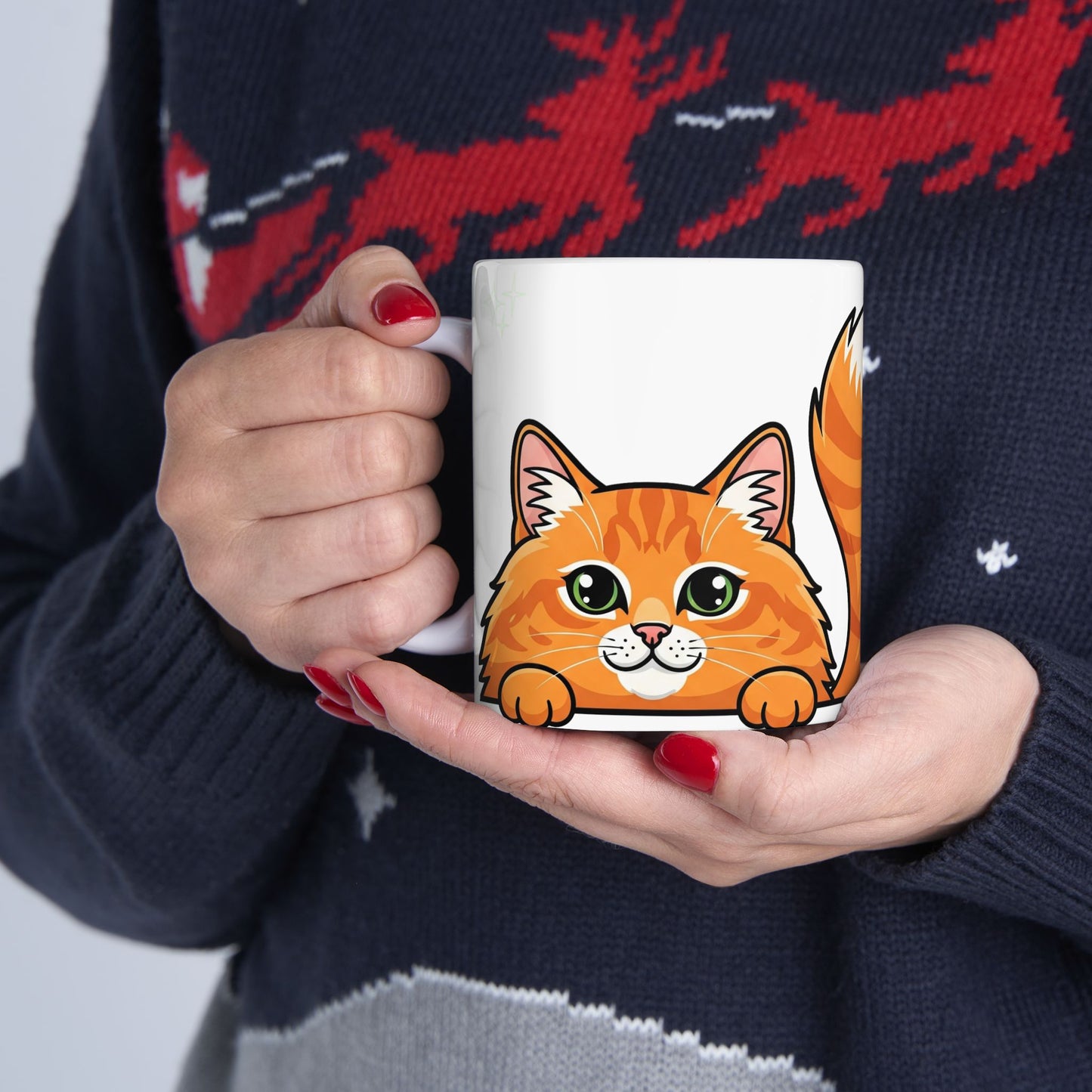 Cat Peek-a-Boo Mug | Best Cat Daddy Gift
