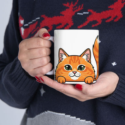 Cat Peek-a-Boo Mug | Best Cat Daddy Gift
