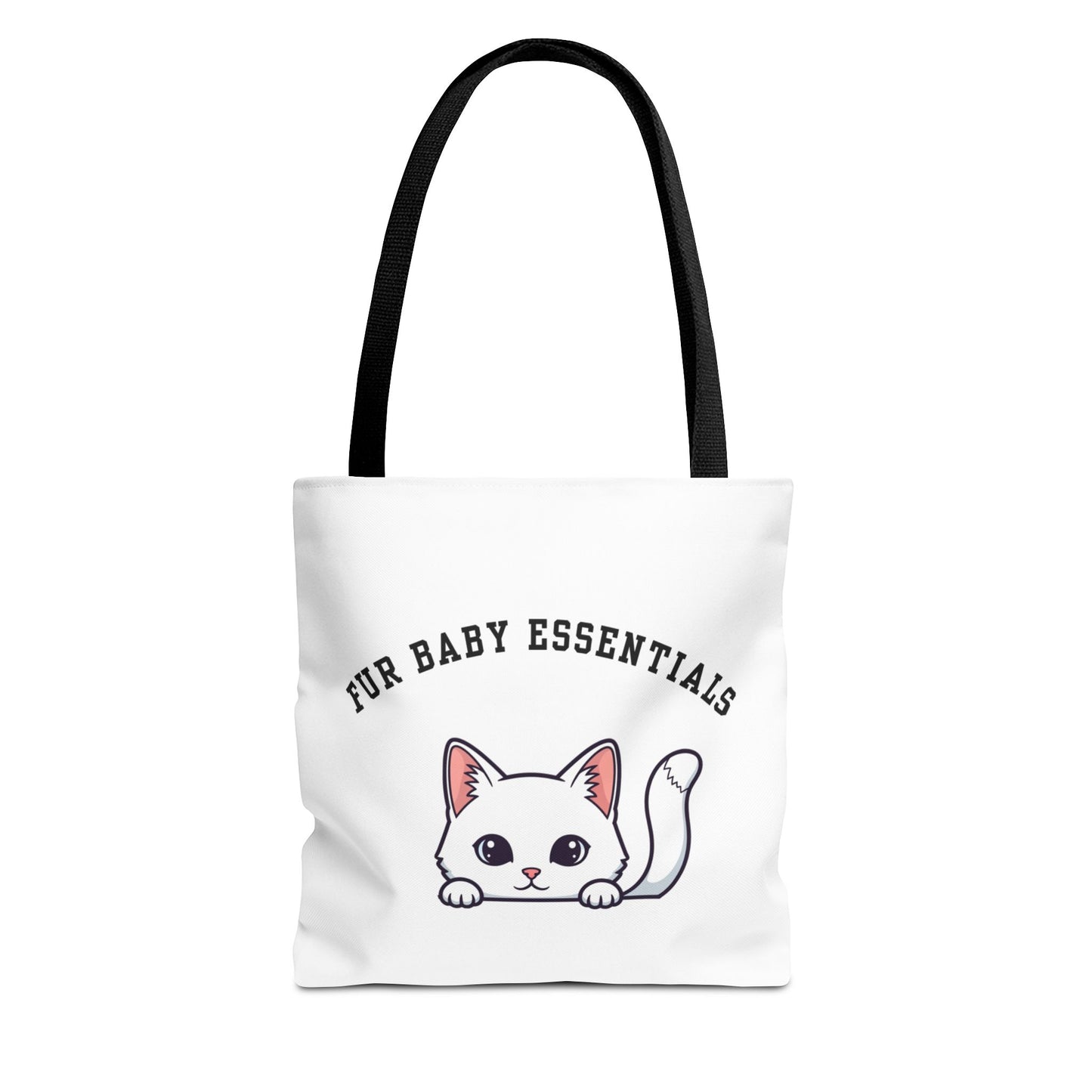 Short hair white cat FurBaby Tote Bag
